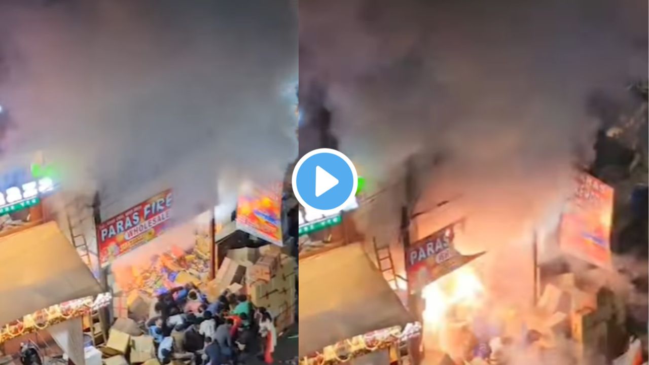 fire breaks out at a fire cracker shop